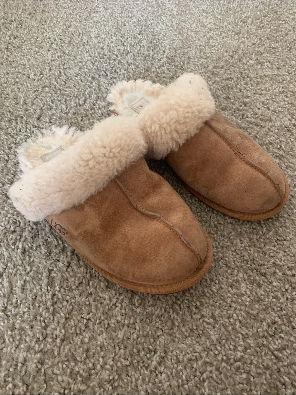 UGG Woman’s Tasman Clog Slippers in Chestnut with Shearling size 8 Fall